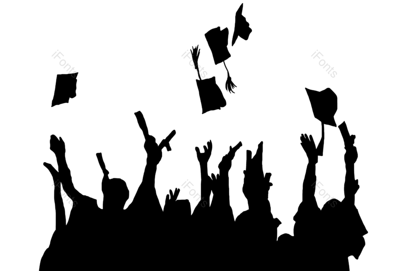 边框图片,毕业季元素,黑白PNG,大学毕业免抠素材